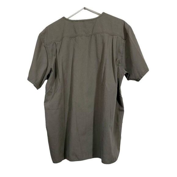Carhartt Scrub Top Unisex Xl Shirt Green Gray Tshirt Work Nurse​​ - Picture 2 of 6